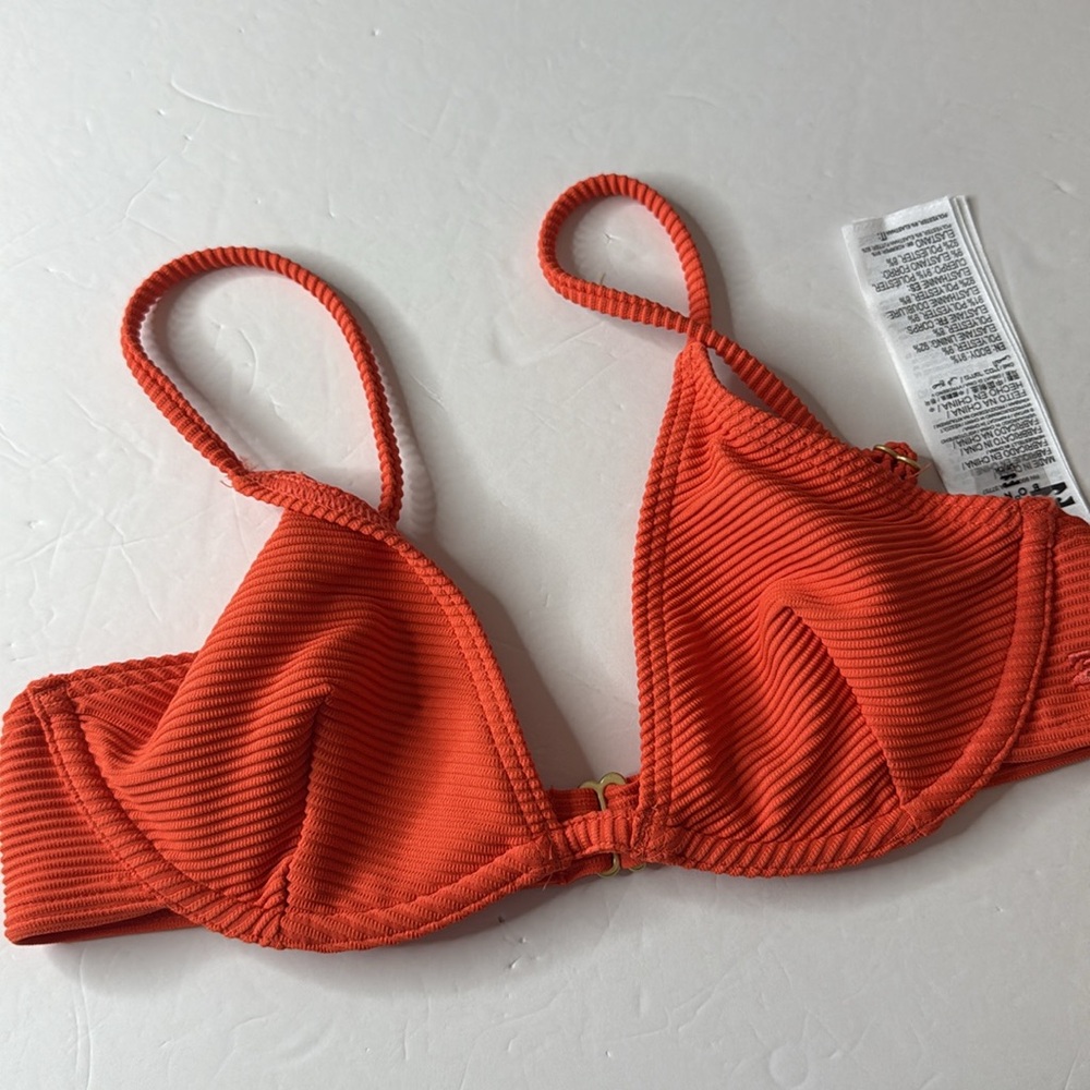 Billabong Tanlines Reese Underwire Bikini Swim Top Coral Craze Orange Small - Picture 6 of 12